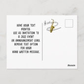 Carte Postale Appréciation internationale du jazz (Dos)