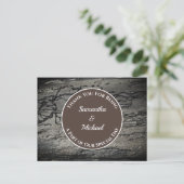 Carte Postale Appréciation mariage Rustic Driftwood Merci (Debout devant)