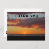 Carte Postale Appréciation Merci Océan Pacifique Orange coucher  (Devant / Derrière)