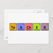 Carte Postale Appréciation périodique de l'enseignant de table (Devant / Derrière)