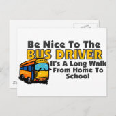 Carte Postale Appréciez Le Conducteur De Bus (Devant / Derrière)