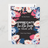 Carte Postale Appréciez les petites citations (Devant / Derrière)