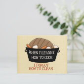 Carte Postale Apprendre à cuisiner (Debout devant)