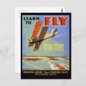 Carte Postale Apprendre à piloter le service de vol Curtiss-Wrig (Devant / Derrière)