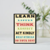 Carte Postale Apprendre aux enseignants Éducatifs (Debout devant)