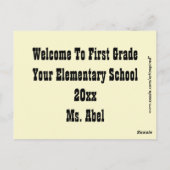 Carte Postale Apprendre aux enseignants Éducatifs (Dos)