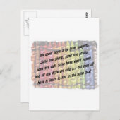 Carte Postale apprendre des crayons (Devant / Derrière)