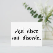 Carte Postale Apprendre ou partir (Debout devant)