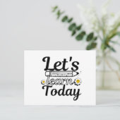 Carte Postale Apprenons aujourd'hui enseignant (Debout devant)