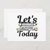 Carte Postale Apprenons aujourd'hui enseignant (Devant / Derrière)