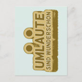 Carte Postale Apprentissage de la langue allemande UMLAUT (Devant)