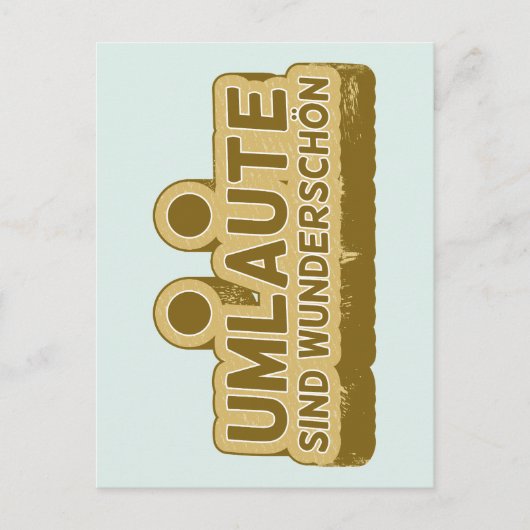 Carte Postale Apprentissage de la langue allemande UMLAUT (Devant)