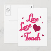 Carte Postale Apprentissage de l'amour en direct (Devant / Derrière)