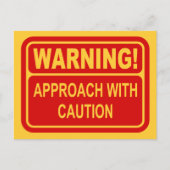 Carte Postale Approche Signal D'Avertissement Avec Conception De (Devant)