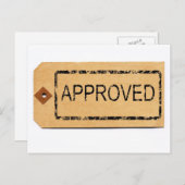 Carte postale approuvée (Devant / Derrière)