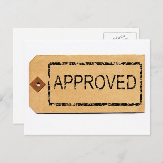 Carte postale approuvée (Devant / Derrière)