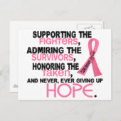 Carte Postale Appui à l'acceptation de l'honneur 3.2 Cancer du s (Devant / Derrière)