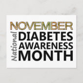 Carte Postale Appui Mois national de sensibilisation au diabète (Devant)
