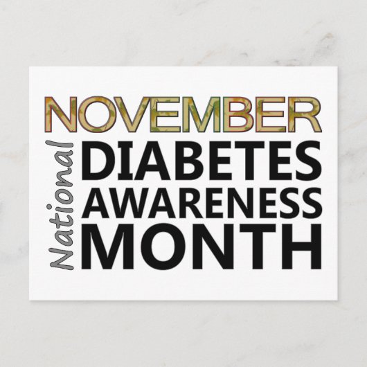 Carte Postale Appui Mois national de sensibilisation au diabète  (Devant)