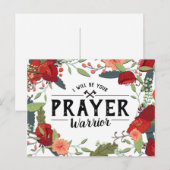 Carte Postale Appui, religieux, je votre guerrier de prière (Devant / Derrière)