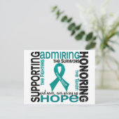 Carte Postale Appuyer l'acceptation honorer 9 Cancer de l'ovaire (Debout devant)