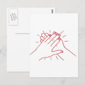 Carte Postale Appuyez sur vos mains (Devant / Derrière)