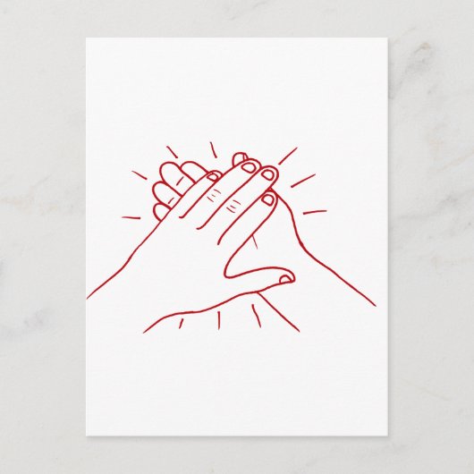 Carte Postale Appuyez sur vos mains (Devant)