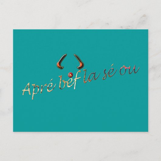 Carte Postale apré bef la sé ou (Devant)
