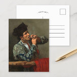 Carte Postale Après la corrida | Mary Cassatt<br><div class="desc">Après la corrida (1873) de Mary Cassatt, un portrait frappant d'un torero qui se reposait après son combat, fumant une cigarette. Le tableau saisit l’essence du charisme du torero et le moment tranquille et réfléchissant suivant l’intensité de l’arène. Le brossage détaillé et l’utilisation de la lumière de Cassatt mettent en...</div>
