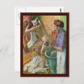 Carte Postale Après Le Bain Par Edgar Degas (Devant / Derrière)