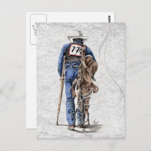Carte Postale Après le rodéo (Devant / Derrière)