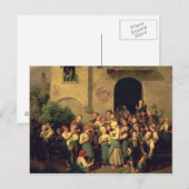 Carte Postale Après l'école, 1844 (Devant / Derrière)