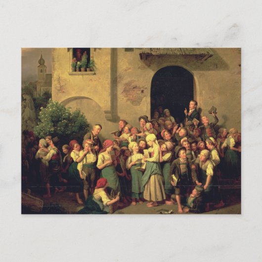 Carte Postale Après l'école, 1844 (Devant)