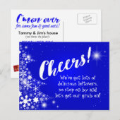 Carte Postale Après Noël Fête Potluck Invitation (Devant / Derrière)