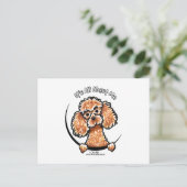 Carte Postale Apricot Jouet Miniature Poodle IAAM (Debout devant)