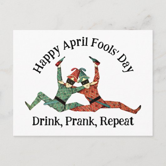 Carte Postale April Fool's Day Jesters (Devant)