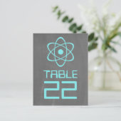 Carte postale Aqua Atomic Chalkboard (Debout devant)