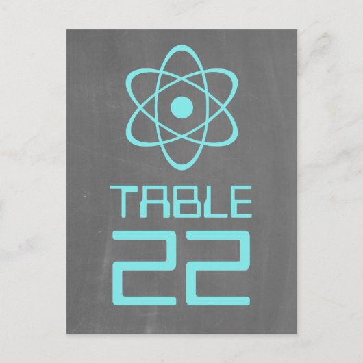 Carte postale Aqua Atomic Chalkboard (Devant)