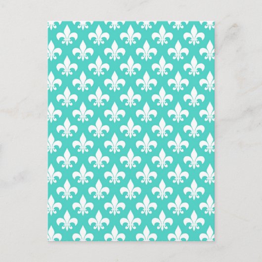 Carte Postale Aqua Damask (Devant)