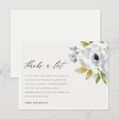 CARTE POSTALE AQUA DOUX COULEUR D'EAU BLEU MERCI FLORAL (Devant / Derrière)