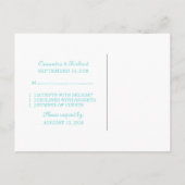 Carte postale Aqua Encerclée Ticket RSVP (Dos)