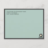 Carte postale Aqua et Black Flower (Dos)