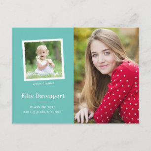 Carte Postale Aqua Green-Blue Classic Deux diplômes photo