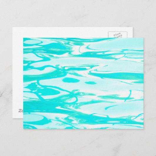 Carte Postale Aqua Green Pool Water Abstract (Devant / Derrière)
