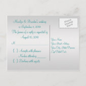 Carte postale Aqua-marine et Silver R.S.V.P. (Dos)