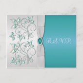 Carte postale Aqua-marine et Silver R.S.V.P. (Devant)