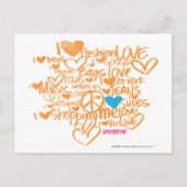 Carte Postale Aqua/orange de graffiti (Devant)