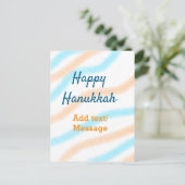 Carte Postale Aqua orange happy Hanoukka ajouter un nom message (Debout devant)