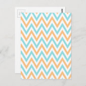 Carte Postale Aqua- pêche, Chevron Zigzag (Devant / Derrière)