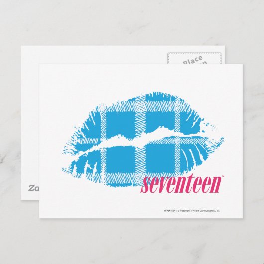 Carte Postale Aqua Plaid (Devant / Derrière)